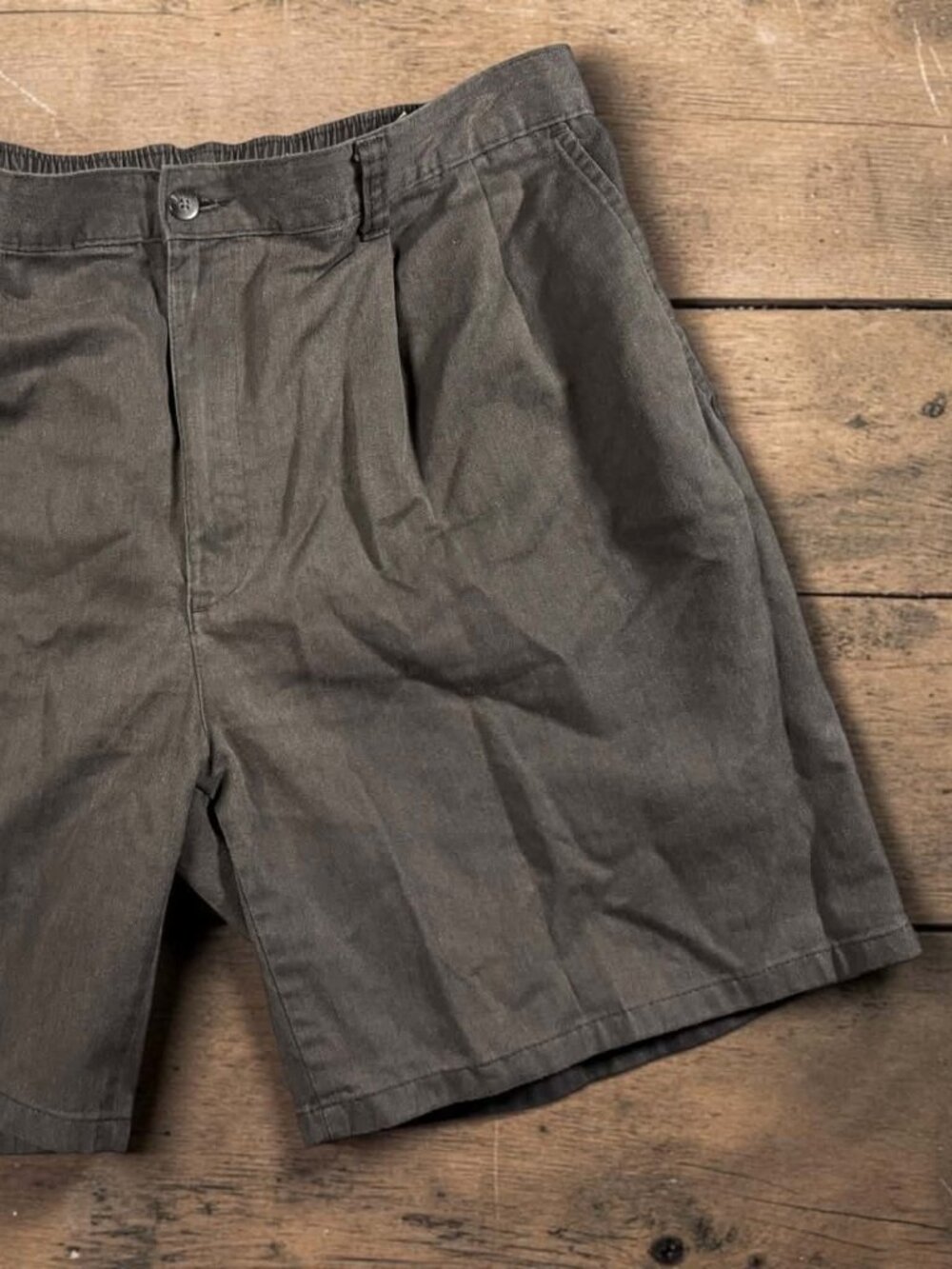 Vintage Y2K Windridge Elastic Waist Shorts Charcoal Gray Men's Size 36 90s